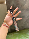 New High Quality Key Chain Hand Tooled Leather Car Keychain Real Genuine Leather Turquoise Color Keyrings Fashionable Keychains