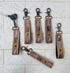 2026 New Arrival Real Genuine Leather Keychain with Creative Key Clip Hand Tooled Wristband Nylon Lining Fashionable Keyrings