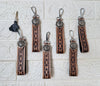 Hot Sale Design Key Chain Hand Tooled Leather Wrist Key Clip Durable Real Genuine Leather Keyrings Fashionable Key Fob