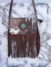 Women's Handbag Suede Leather Fringe Hair on Hide Cross Body Bag (Copy)