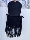 Real Cowhide Fur Leather Fringe Handbags Stylish Leather Sling Bag Bohemian Bags Gypsy Vintage Bag