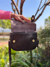 Cowhide Fur Leather Sling Purse Women Handbags Mini Size Sling Purse