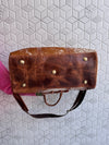 Unique Designer Hair On Hide Leather Luggage Travel Bag Handmade Cowhide Leather Unisex Bag