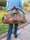 Crunch Leather Luggage Bags Unique Handmade Bag Unisex Travel Bag Big SizeFashionable Duffel Bag