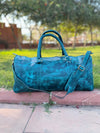 Crunch Leather Luggage Bags Unique Handmade Bag Unisex Travel Bag Big SizeFashionable Duffel Bag