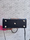 Hand Tooled Leather Luggage Bags Checkers Pattern Handmade Bag Unisex Travel Bag Big Size Handbag