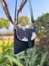Genuine Leather Sling Bag Gypsy Boho Cowhide Fur Leather Vintage Handmade Western Style Bags