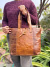 Crunch Leather Tote Handbag Stylish Shopping Purse Women Handbag Multi Purpose Handbag