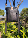 Hand Tooled Carving Handbag Real Cowhide Leather Fringe Bohemian Bags