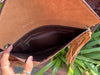 Hand Tooled Fringe Handbag Real Leather Handmade Carving Tooling Turquoise Colour Sling Bag Stylish Bag