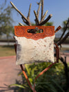 Cowhide Fur Hand Tooled Leather Handbag Sling Bag Carving Bohemian Bags