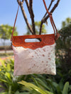 Cowhide Fur Hand Tooled Leather Handbag Sling Bag Carving Bohemian Bags