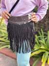 Women's Cross Body Handbag Suede Leather Fringe Purse Soft Stylish Handmade Bags