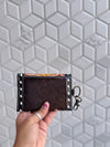 Western Hair on Cowhide Leather New Hand Tooled Carving Small Coin PurseMini Wallet for Women Gifts
