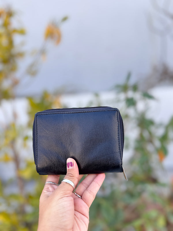 Genuine Leather Premium RFID Blocking Large Capacity Full Grain Slim Purse Card Wallet Short Wallet Cash Holder ID Cards