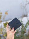 Men's Wallet Zipper Cash Card Holder Money Wallet Full Grain Genuine Leather
