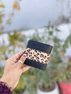 Genuine Leather Wallet Animal Print Men's Wallet Leopard Fur Card Holder