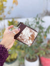 Hair on Hide Fur Leather Wallet Genuine LeatherCard Holder Cash Gift for Him