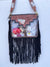 Western Fringe Transparent Clear Bag Stylish Hand Tooled Carving Leather Purse