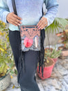 Hand Tooled Carving Leather Fringe Transparent Clear Bag Stylish Phone Purse
