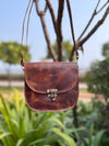 Western Style Genuine Leather Handmade Handbags Shopping Casual Bags for Women's Use