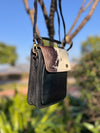 Genuine Leather Sling Bag Gypsy Boho Hair on Hide Fur Vintage Handmade Bag