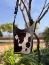 Cowhide Fur Leather Handbag Gypsy Boho Vintage Handmade Western Style Shoulder Bag
