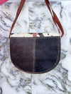 Women's Real Cowhide Fur Leather Western Style New Designer Sling Bag