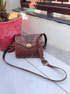 Hand Tooled Leather Sling Bag Gypsy Boho Handmade Western Stylish Multi Uses Bags