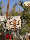 Western Metallic Fur Leather Stylish Handbag Hair On Hide Fur Bohemian Women's Sling Bag