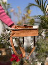 Western Metallic Fur Leather Stylish Handbag Hair On Hide Fur Bohemian Women's Sling Bag