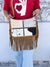 Hair on Hide Fur Fringe Leather Sling Bag Patches Cowhide Fur Handbag