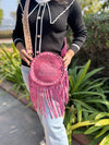 Suede Leather Western Style Boot Stitch New Designer round Fringe Bag Handbag Bohemian Women Handbag