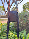 Cowhide Fur Leather Fringe Bag Hand Tooled Carving Beautiful Designer Women's Bags
