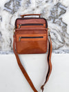 Crunch Leather Travel Shoulder Bag Trendy Fashion Men's Messenger Bag Designer Small Cross body Bag