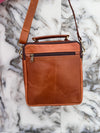 Crunch Leather Travel Shoulder Bag Trendy Fashion Men's Messenger Bag Designer Small Cross body Bag