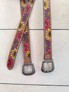 High Quality Leather Belts Hand Tooled Carving Stylish Sunflower Belt UnisexLuxury Belts