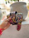 High Quality Leather Belts Hand Tooled Carving Stylish Sunflower Belt UnisexLuxury Belts
