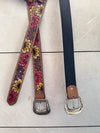 High Quality Leather Belts Hand Tooled Carving Stylish Sunflower Belt UnisexLuxury Belts