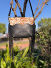 Cowhide Fur Fringe Handbag Stylish Purse Genuine Leather Hot Sale Bohemian Bags