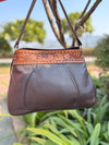 Cowhide Fur Leather Tote Bag Stylish Purse Hand Tooled Real Leather Cross Body Bags for Women's Multi Use