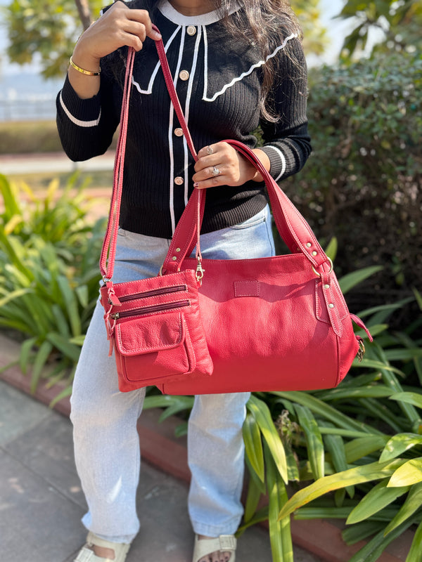 Combo Of Two Genuine Leather Tote Bag & Sling Bag
