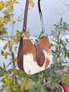 Hand Tooled Leather Sling Bag Gypsy Boho Cowhide Fur leather Handmade Handbag
