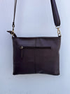 Hand Tooled Carving Leather Handbag Real Cowhide Fur Sling Bag