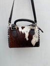 Cowhide Fur Leather Sling Bags High Quality Cross Body Messenger Shoulder Bag Women