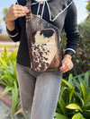Cowhide Fur Leather Hair on Hide Shoulder Bag Stylish Trending Travel Handbag