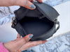 Hand Tooled Leather Round Handbag Checkers Pattern Genuine Leather Cross Body Bag