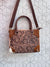 Hand Tooled Leather Handbag Cowhide Fur Leather Brown Colour Tote Bag