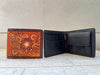 Men's Wallet Hand Tooled Leather Long Zipper Fashionable Cash Holder Gift for Him