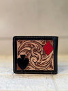 Men's Wallet Hand Tooled Leather Fashionable Brown Colour Cash Holder Gift for Him